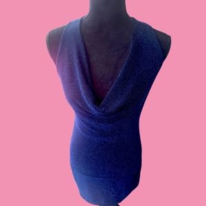 Y2k sparkly blue mini dress